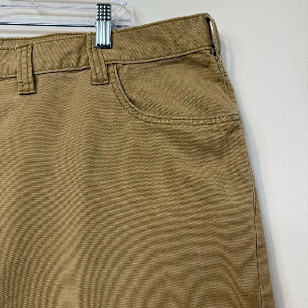 Carhartt Rugged Flex 102517 Rigby Canvas Work Pants Men 44x30 Brown Phone Pocket